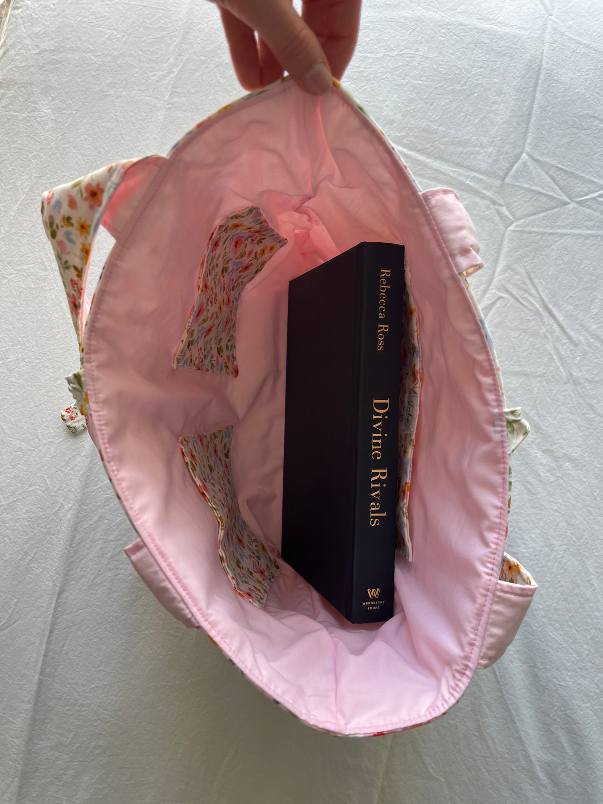 Pink Floral Tote Bag