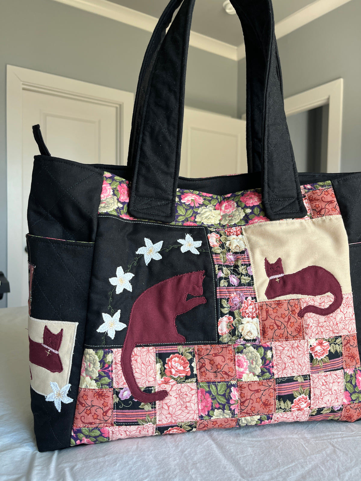 Black Kitty Patch Eliana Bag