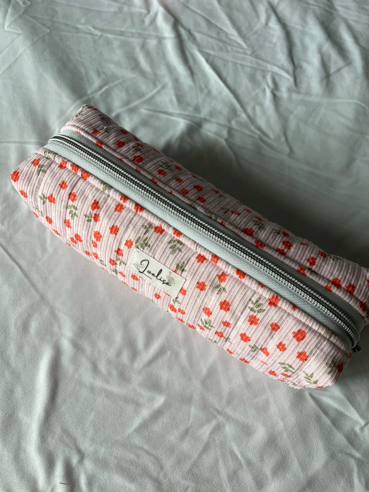 Pink Floral Pencil Case