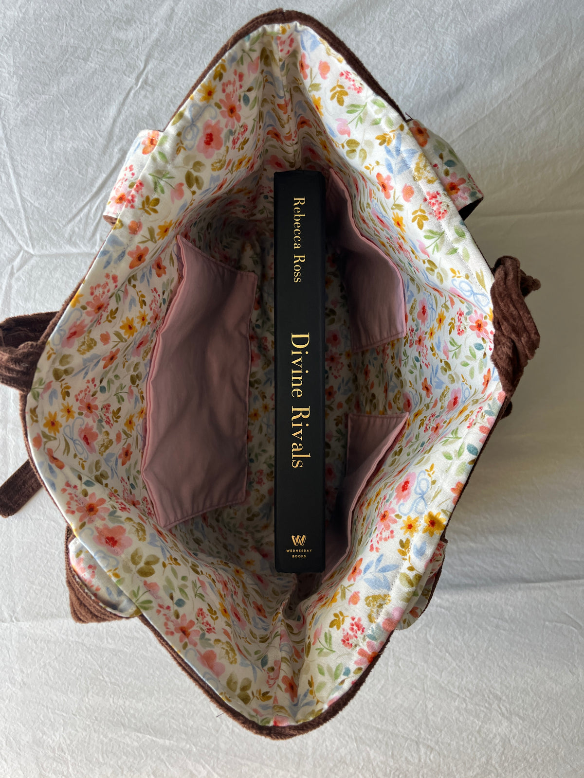 Brown Corduroy Tote Bag