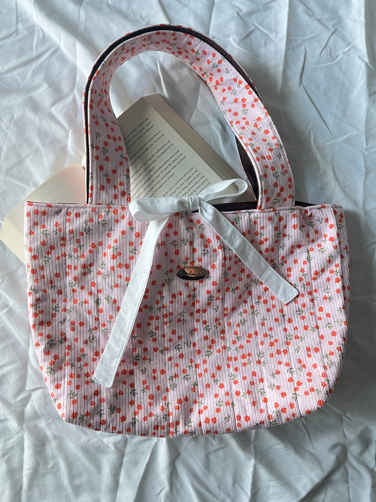 Pink Floral Tote Bag