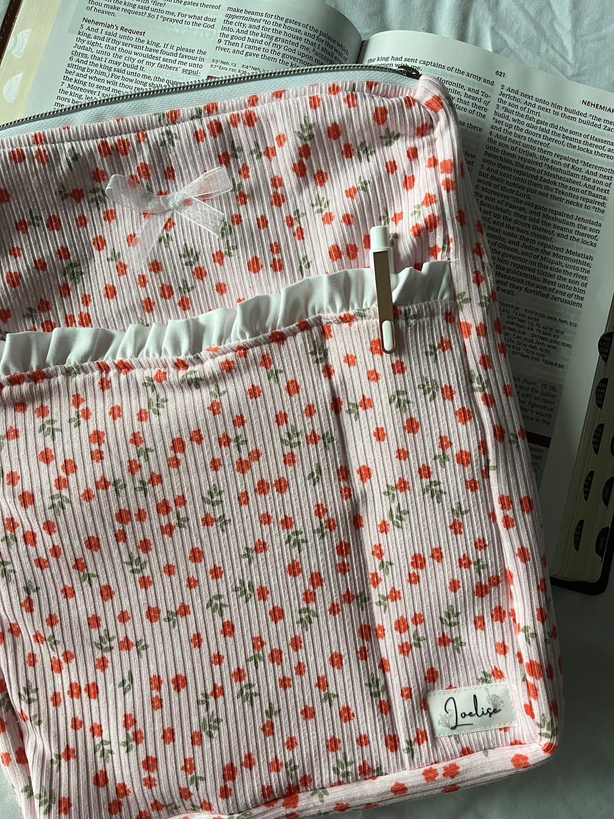 Pink Floral Booksleeve