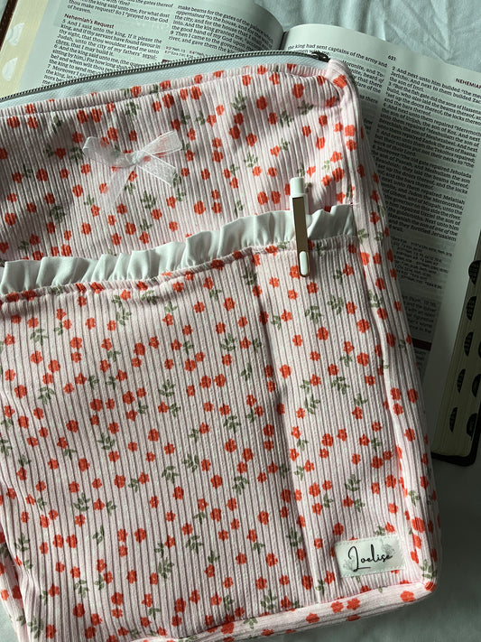 Pink Floral Booksleeve