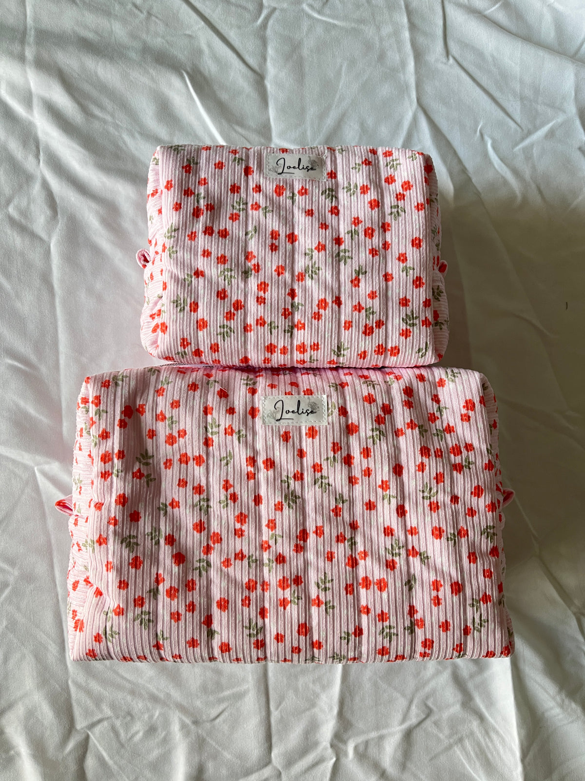 Pink Floral Makeup bags