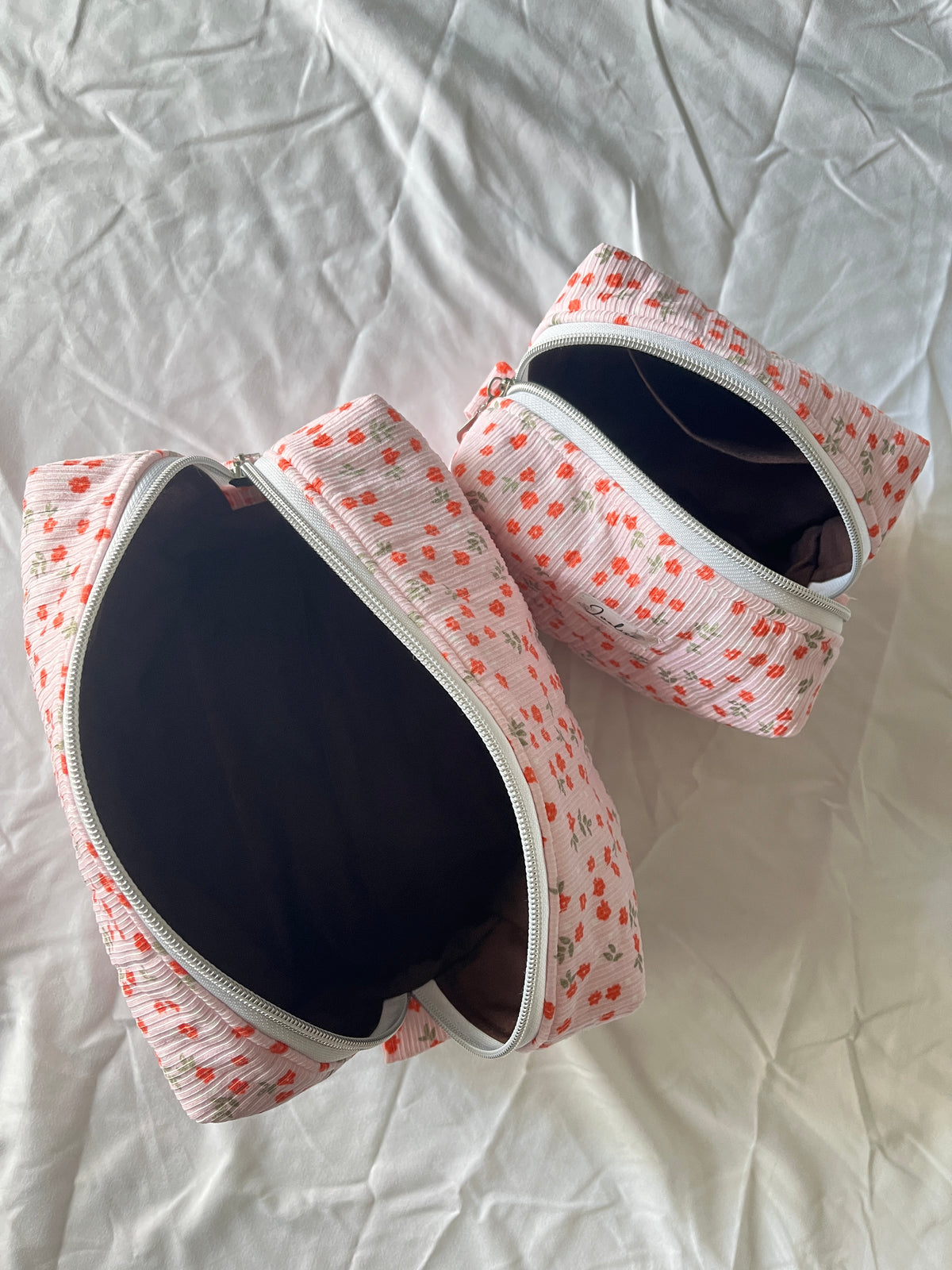 Pink Floral Makeup bags