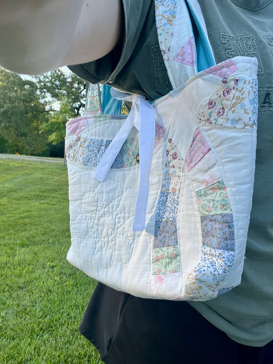 Upcycled Quilt Tote Bag