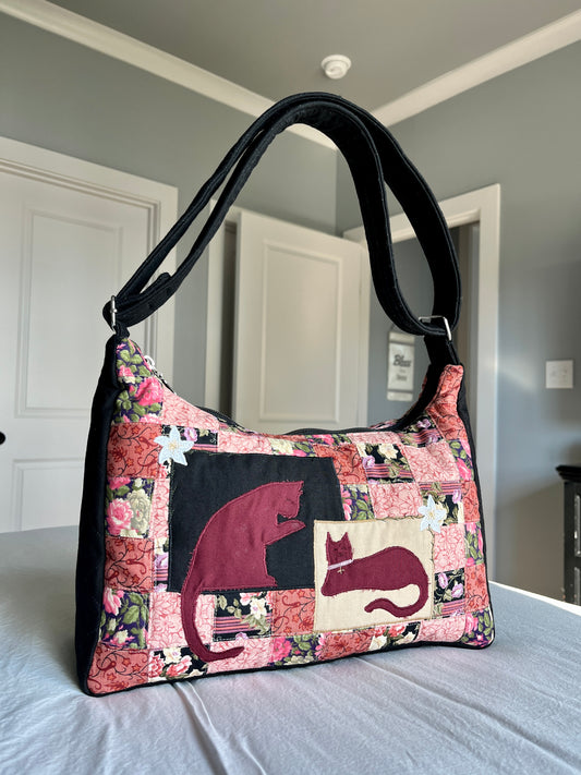 Black Kitty Patch Lucy Bag
