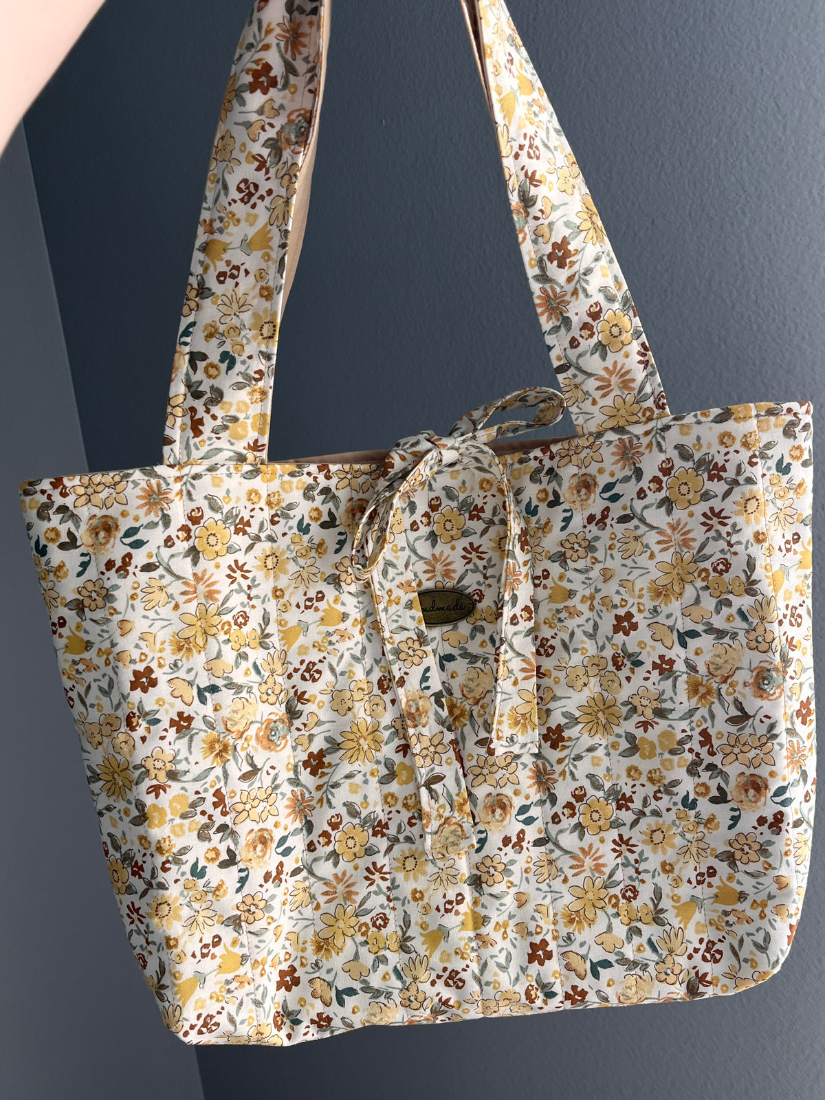 Yellow Floral Tote Bag