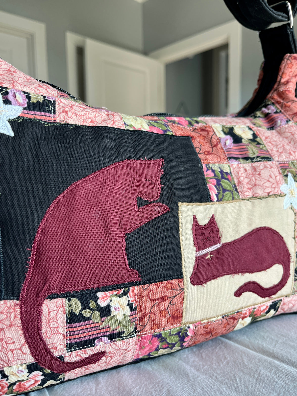 Black Kitty Patch Lucy Bag