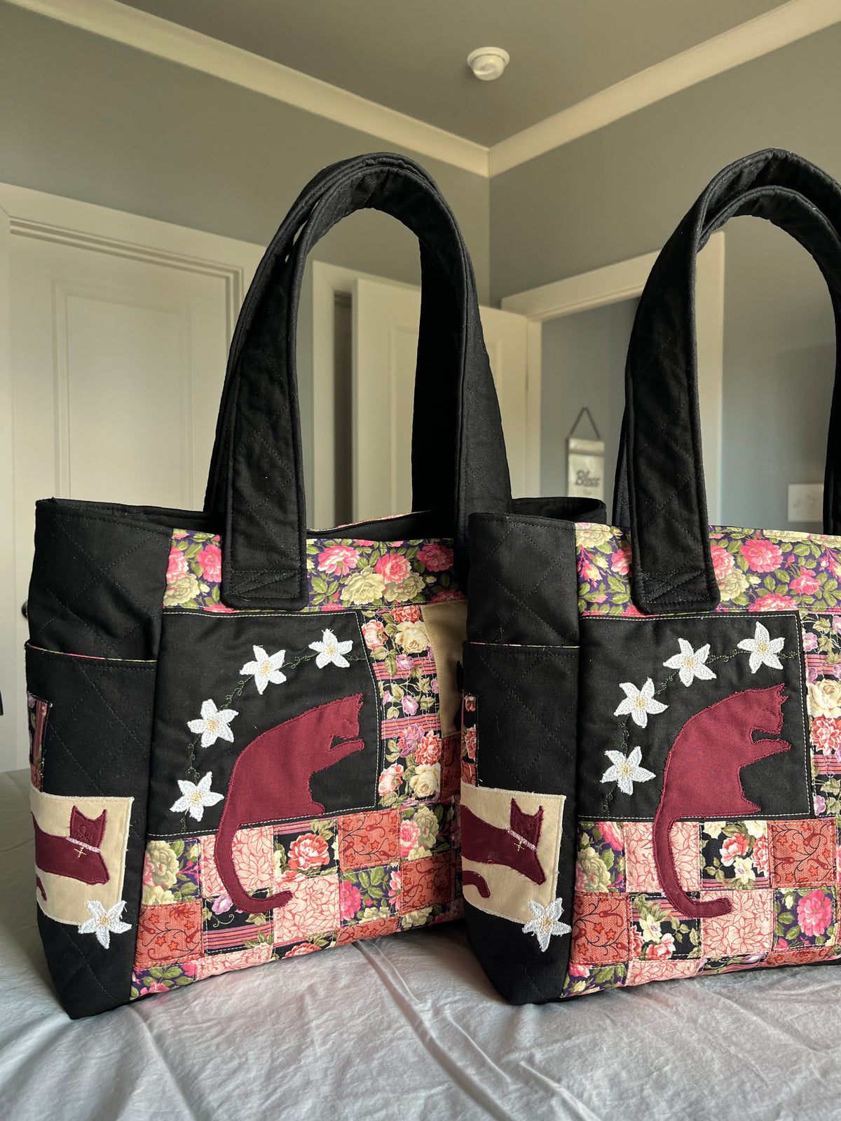Black Kitty Patch Eliana Bag