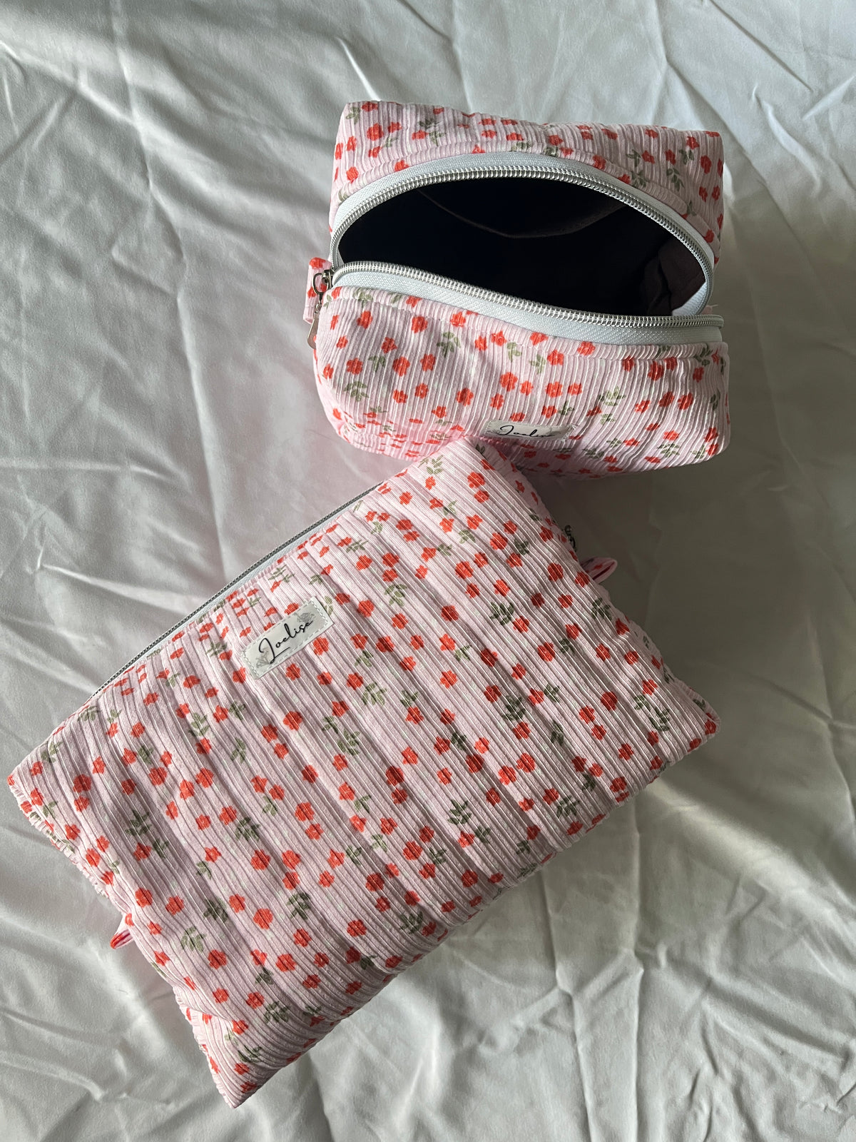 Pink Floral Makeup bags