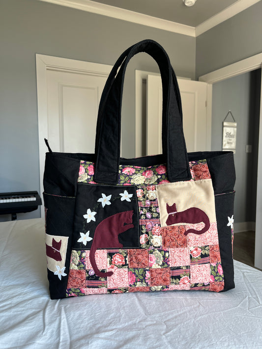 Black Kitty Patch Eliana Bag