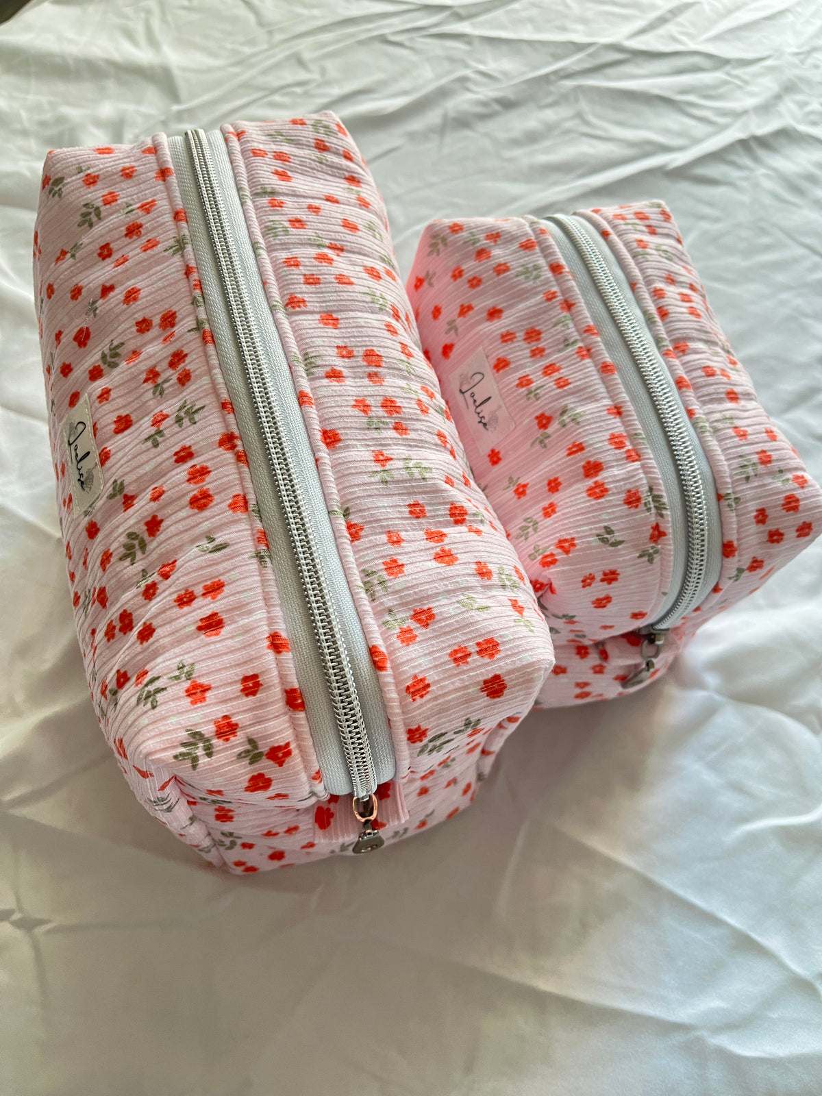 Pink Floral Makeup bags