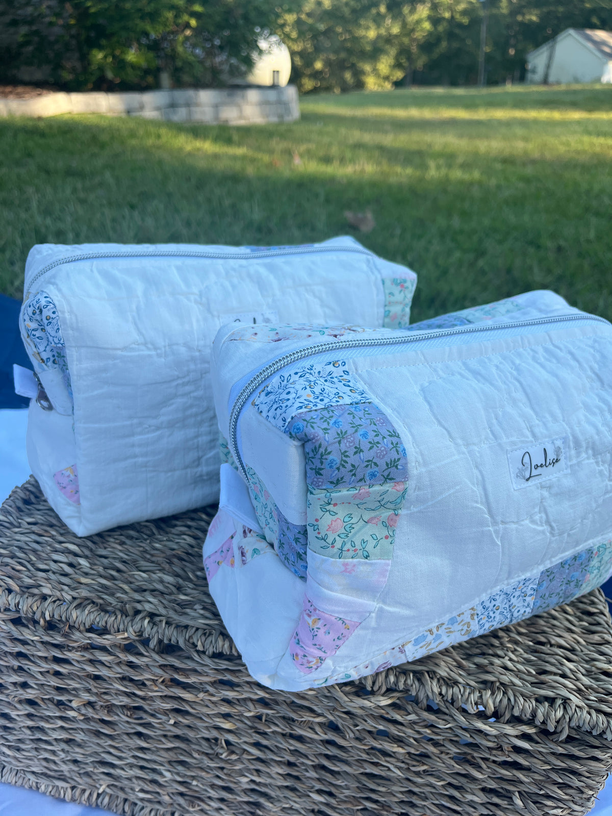 Upcycled Quilt Large Makeup Bag